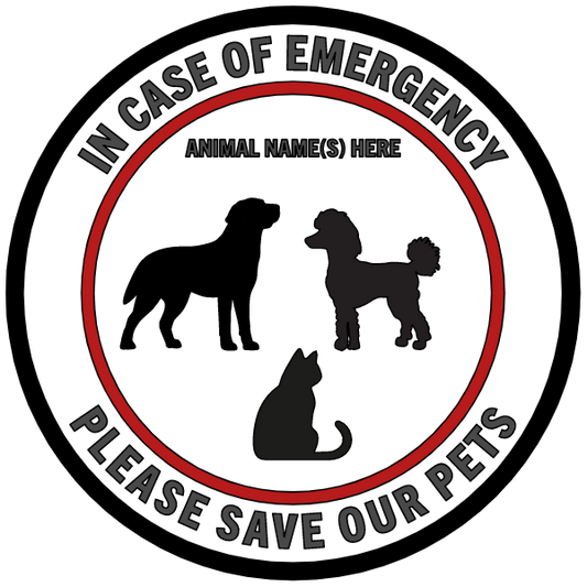 Save our Pets Window Decal - 5"x 5"