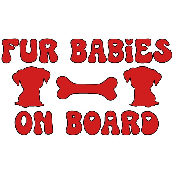 Fur Babies On Board Window Decal - 4"x 2.25"