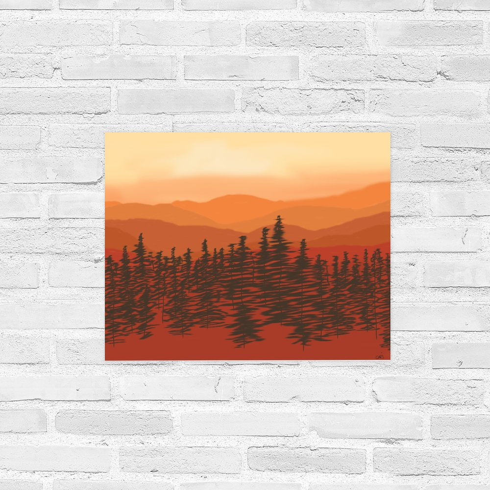 Woods at Sunset poster