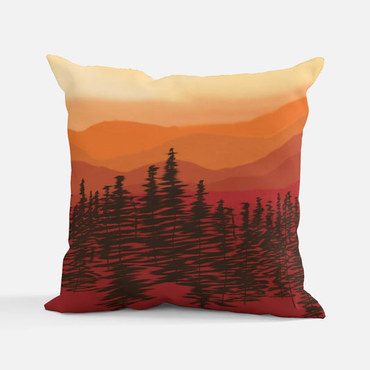 Sunset in the Woods Pillow